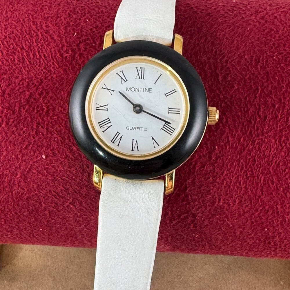 Vintage Montine Watch with 6 Screw on Colored Disks